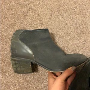 Charles by charles David Grey suede ankle booties